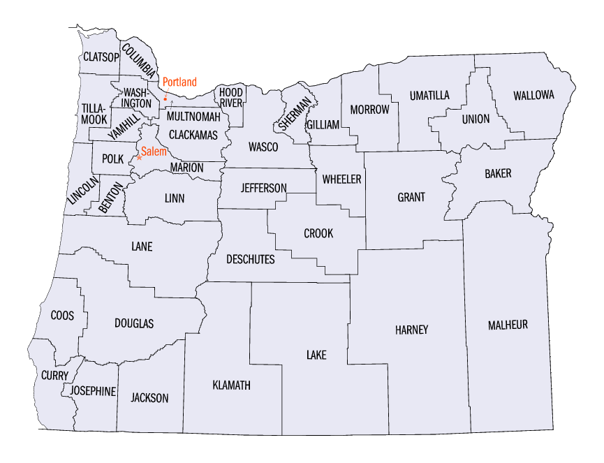 OR County Map