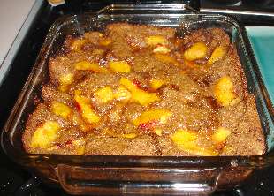 peach cobbler or nectarine crumble